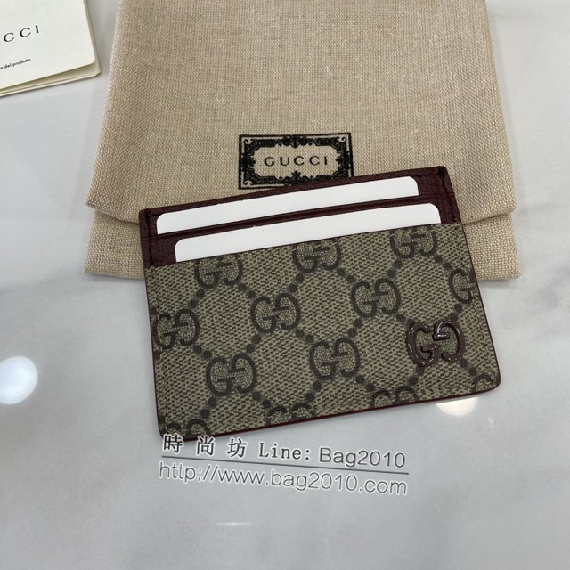 Gucci專櫃古馳最新款飾GG細節卡片夾卡包 jh2306型號：768248